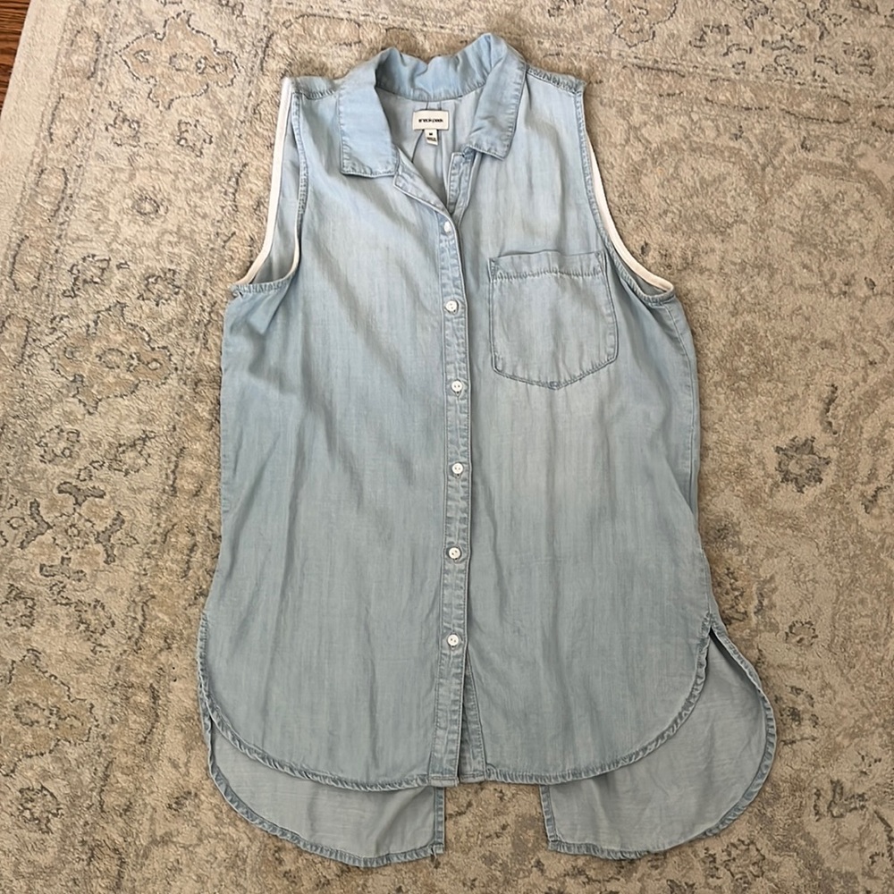 Denim Button Down tank top